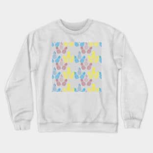 blue yellow and pink pineapple pattern Crewneck Sweatshirt